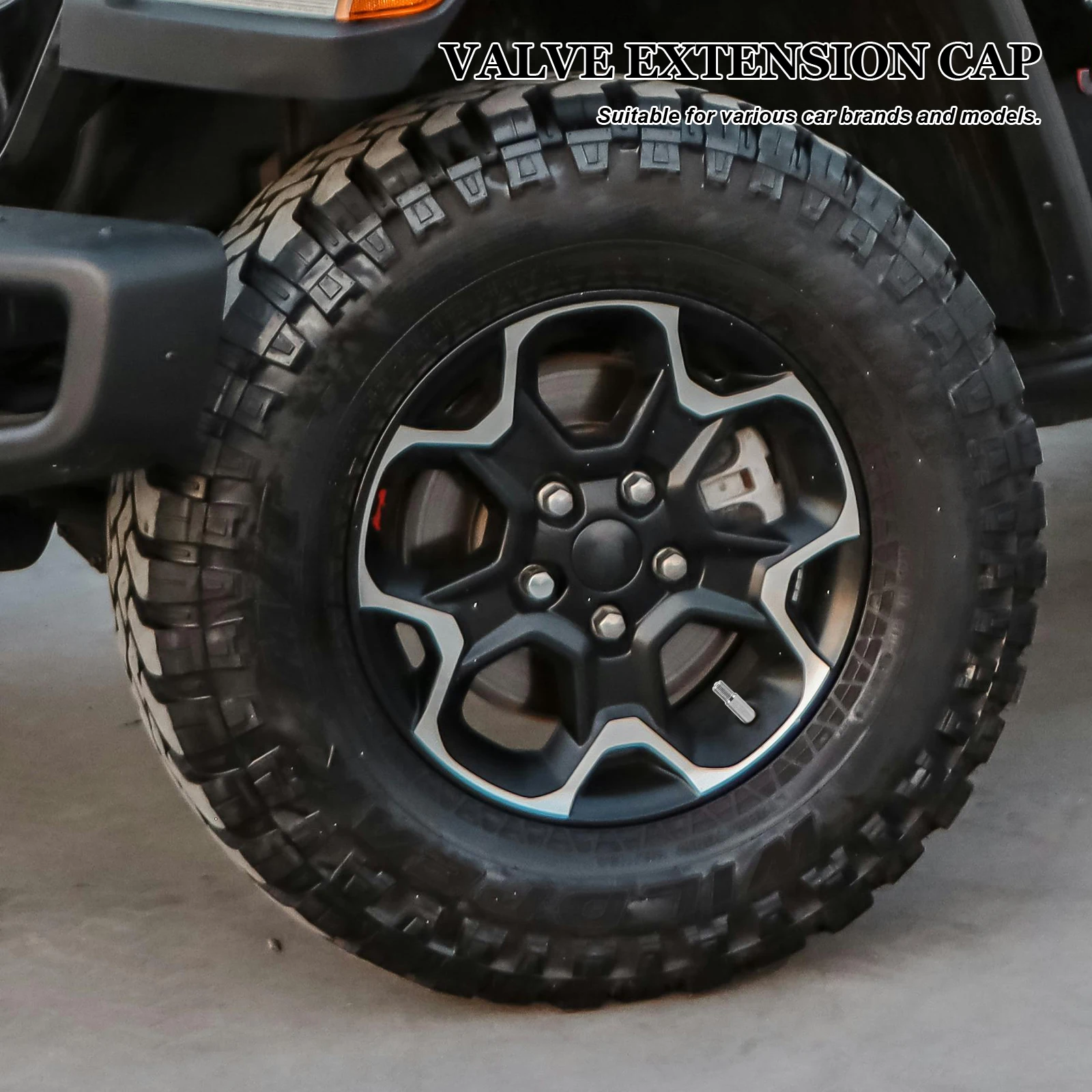 

4pcs Metal Tire Extension Caps Valve Stem Extensions Auto Valve Extenders Wheel Tire Cap Adapters Durable Easy Access For Car