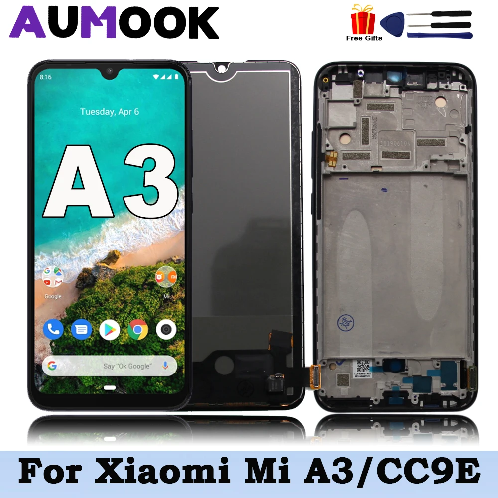 IPS ЖК-дисплей для Xiaomi Mi A3 M1906F9SH M1906F9SI Дисплей для Xiaomi Mi CC9e Дигитайзер сенсорного экрана в сборе Замена для MI A3/CC9E