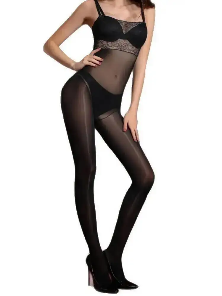 الدانتيل حمالة بروتيل جوارب لامعة شفافة مثير أسود المثيرة مفتوحة المنشعب ارتداءها الحصان النفط النساء حللا BW1Y #6