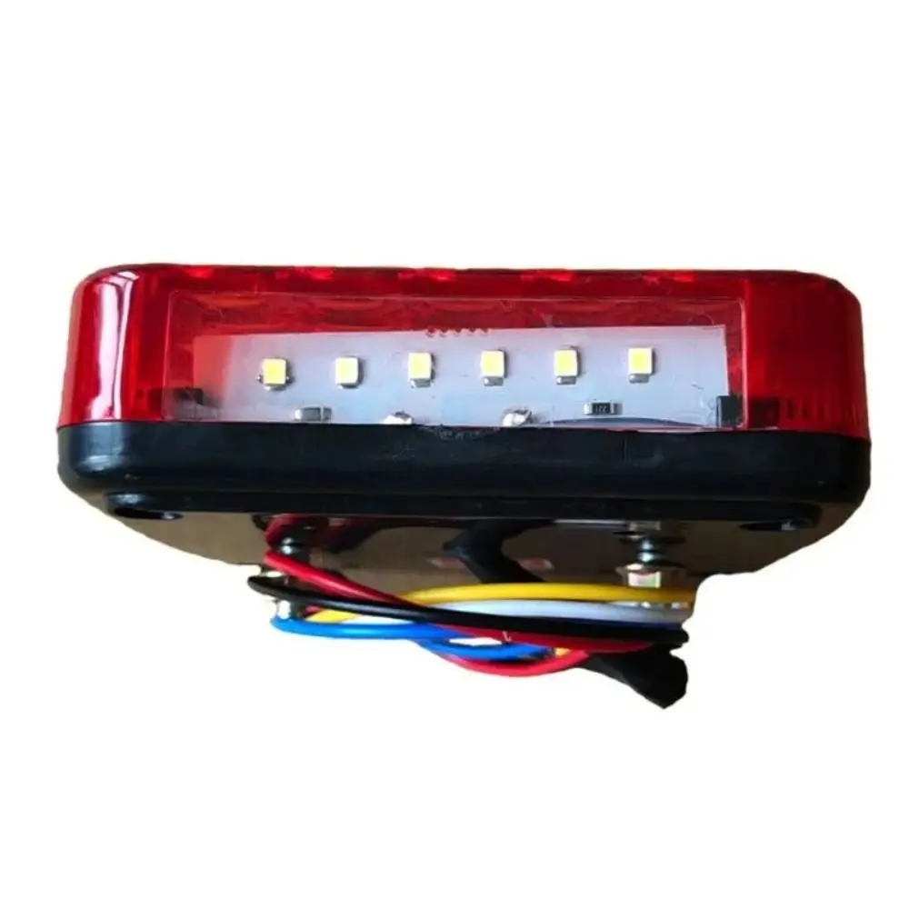 2Pcs ABS LED Truck Tail Light Red Yellow LED 12V 24V Voltage Vehicle Square Light Shock Resistant Waterproof Housing