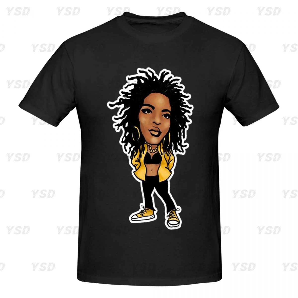 Fugees Lauryn Hill Men's tight fitting sports T-shirt,Gym Sportswear, Oversized print Tee shirt