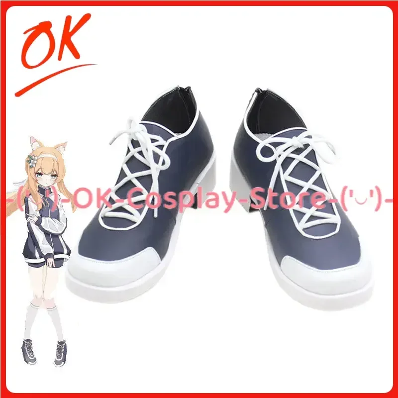 [Angepasst] Blau Archiv Tadaraku Mari Cosplay Schuhe Anime Spiel Roleplay Prop Halloween Karneval Urlaub Party PU Leder Stiefel