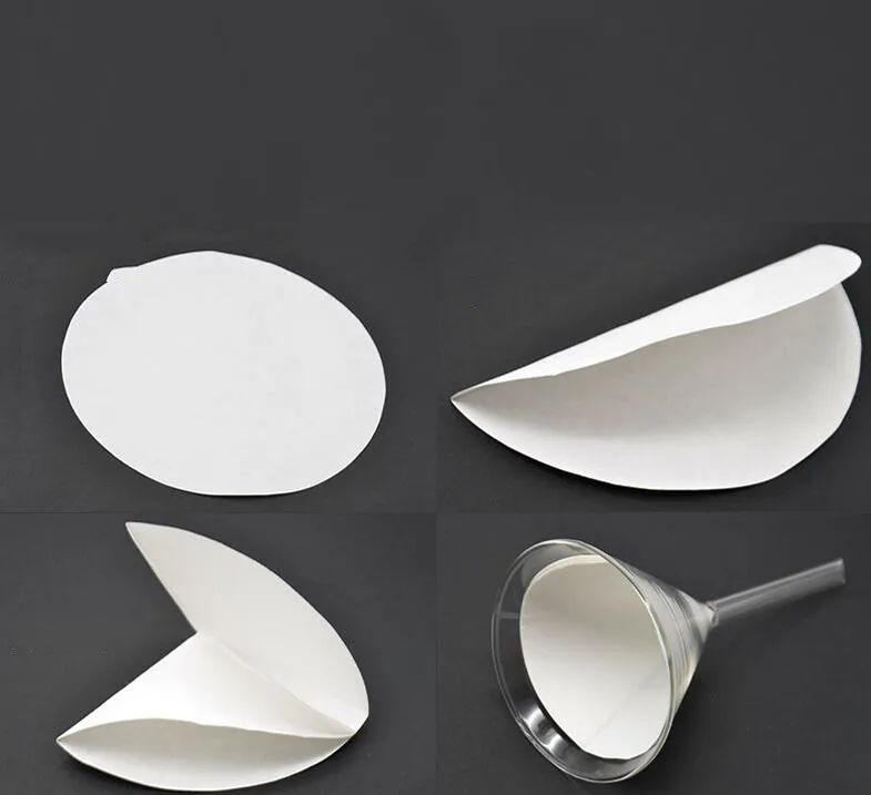100PCS/bag 7cm Laboratory Filter Paper Circular Qualitative Filter Paper Medium Speed Funnel Filter Paper