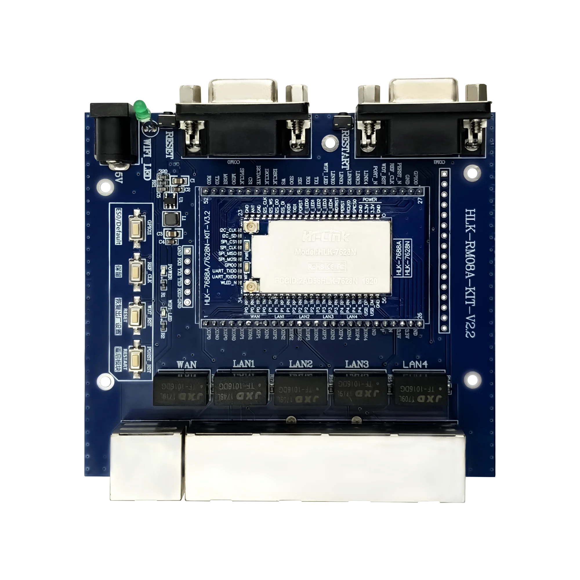 HLK-7628N MT7628 OpenWrt WiFi Wireless Router Module Linux Test Board for Gateway 4G LTE with 128M 32M 7628NE Smart Home CEFCC