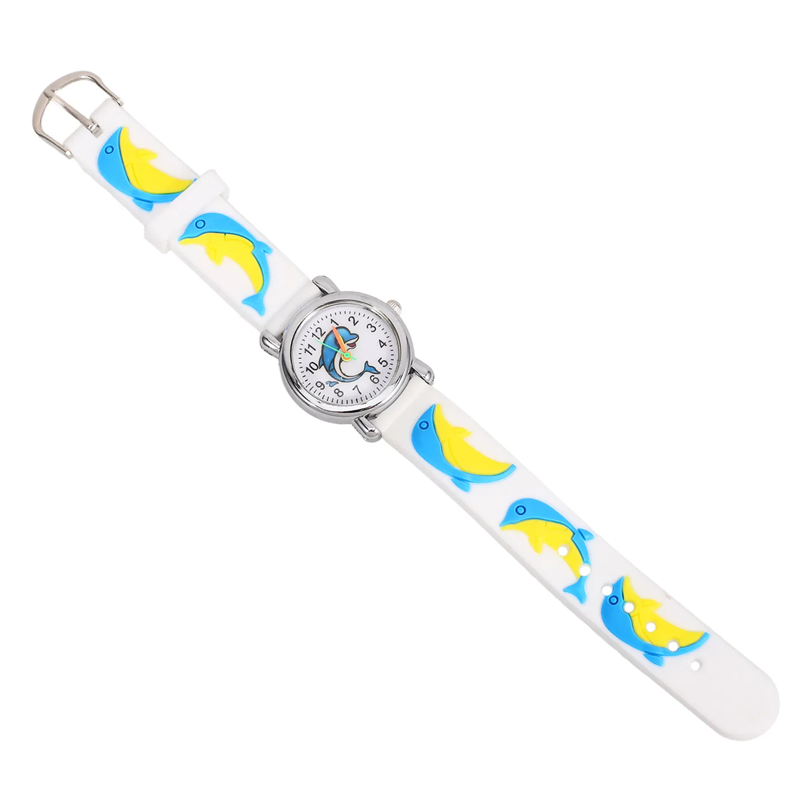 Digital Watch Cartoon Dolphin Pattern Cute Casual Wristwatch Learning Time Teaching Lovely Watch