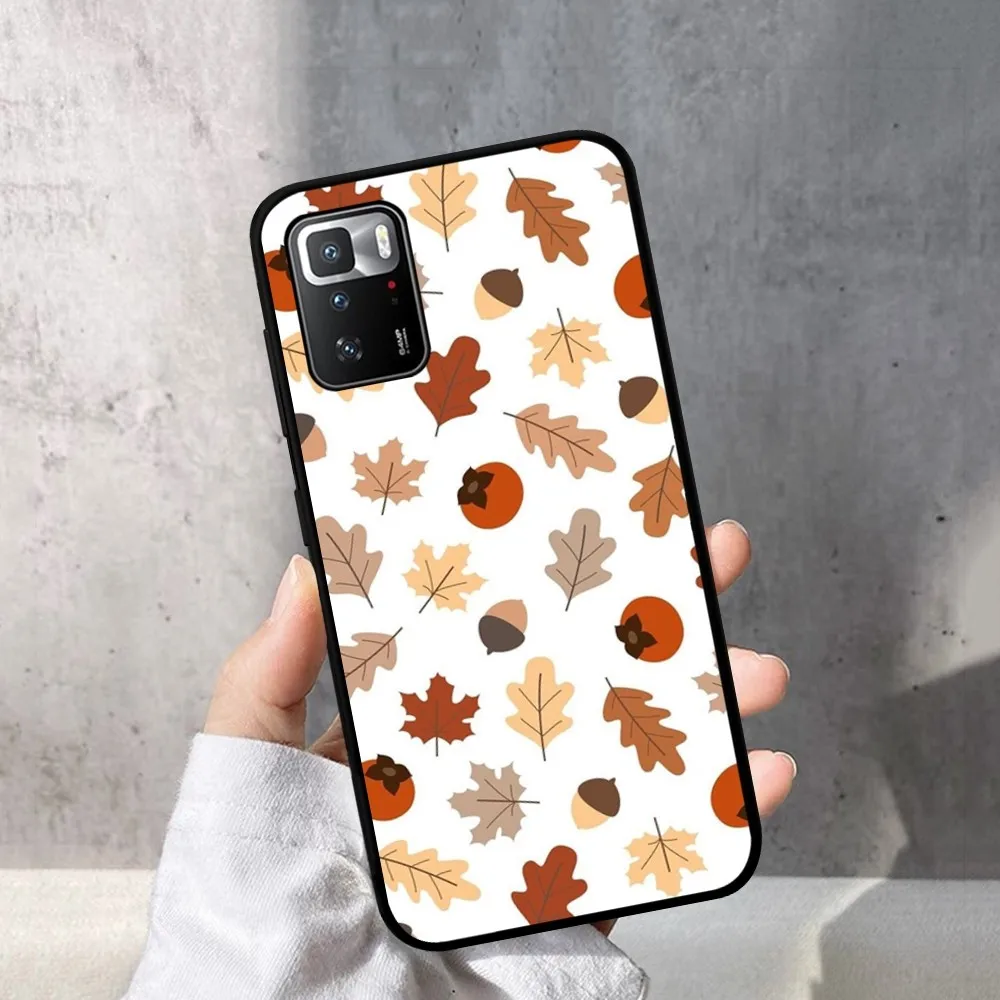 Autumn leaves fall fox pumpkin Halloween Phone Case For Redmi Note 4 X 5 A 6 7 8 T 9 9S 10 11 11S 11Epro Poco M3 pro