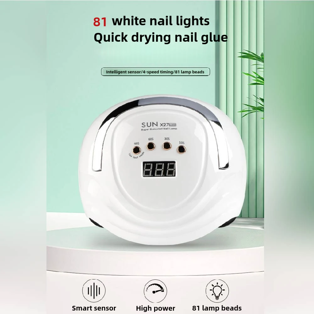 SUN X27 MAX lampe UV professionnelle pour Nail Art avec 81 LED 4 réglages de minuterie capteur automatique Gel vernis à ongles durcissement lampe pour Nail Art