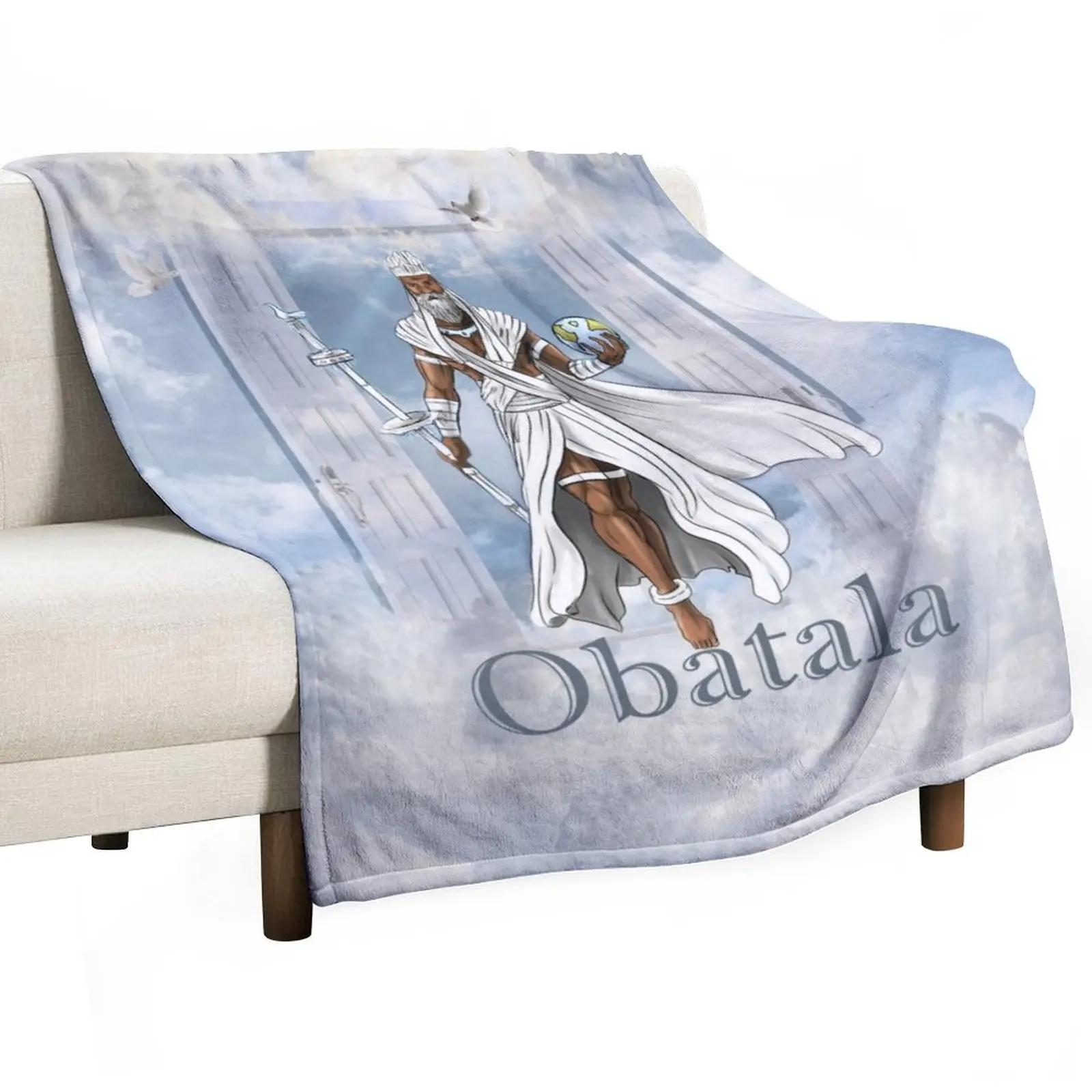 Obatala the God of Creativity and Wisdom in the Yoruba Pantheon Throw Blanket Hairys Blankets