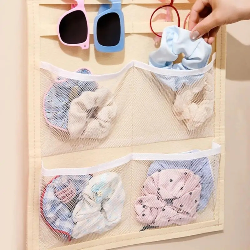 QX2E Elegant Felt Wall Pocket Holder Designed For Hair Accessories Collection