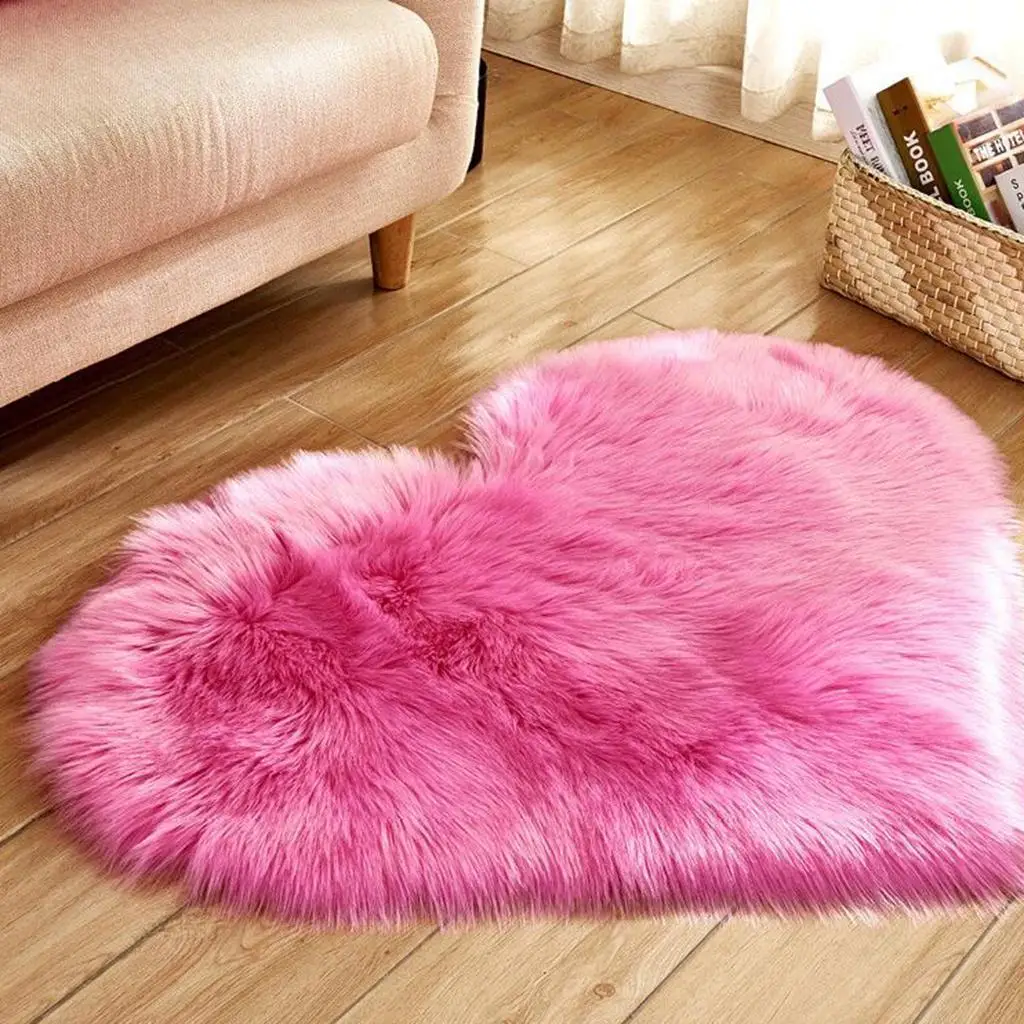 Soft Artificial Rug Fur Area Rug Cover Skidproof Mat Rug Seat Pad