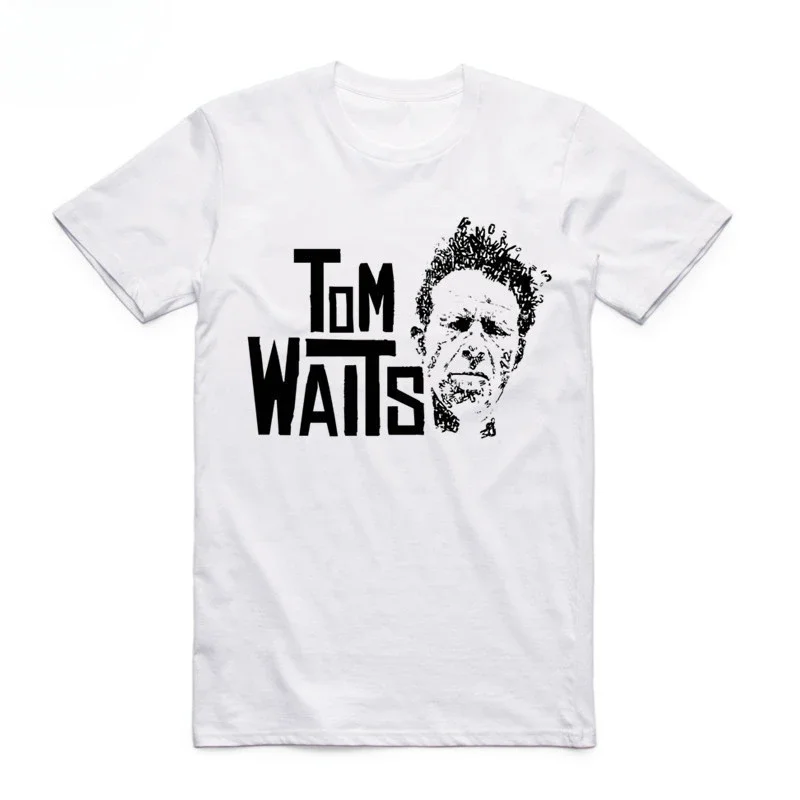 

Новинка 2019, модные мужские Футболки Tom Waits, новая летняя крутая футболка с круглым вырезом и коротким рукавом, повседневная одежда для фитнеса из полиэстера, Лидер продаж