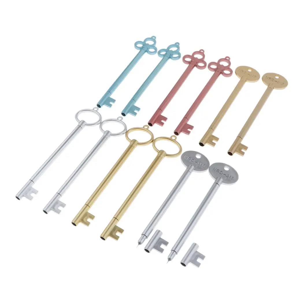 Creative Key Shaped Sign Pens Ballpoint Pens Custom Pens Gift Pack for School Supplies Stationery Office Meeting Use