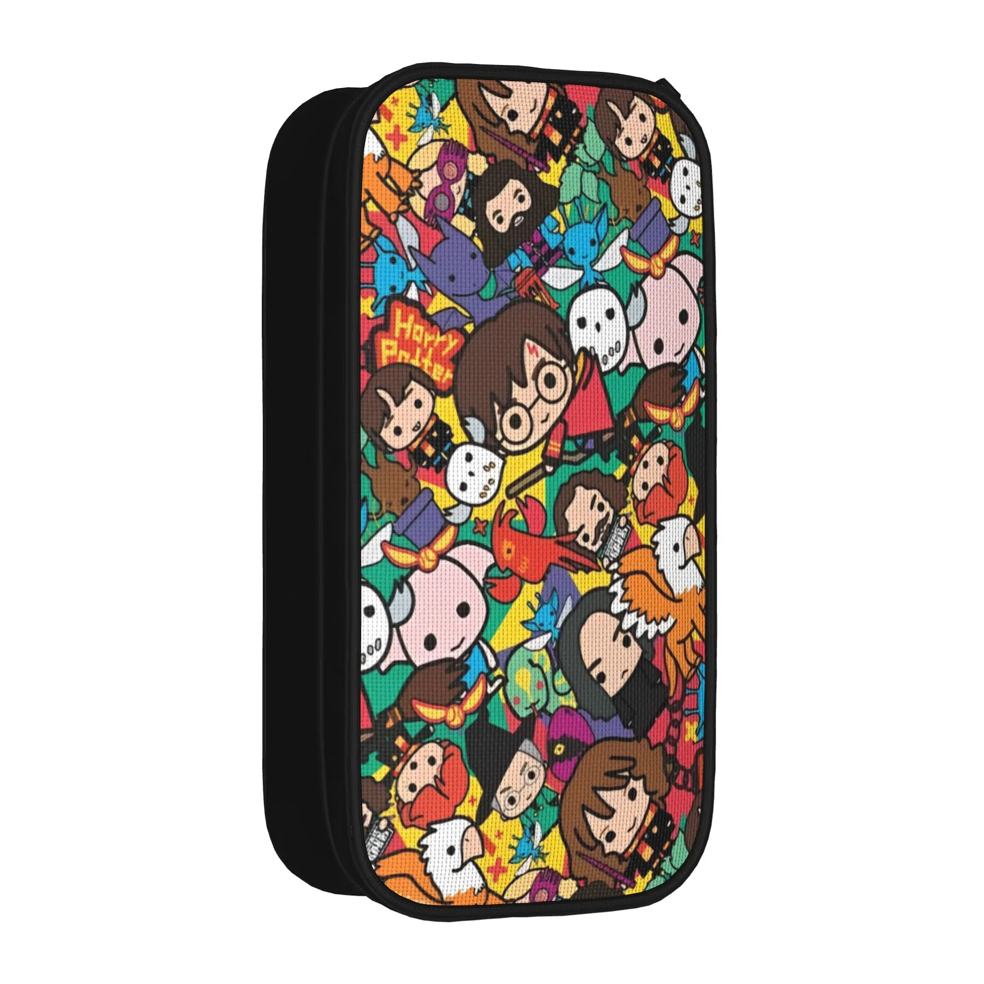 Large-capacity Pencil Pouch H-HP-P Harrys Potters Merch  Double Layer Pencil Box Girl Makeup Bags Gift