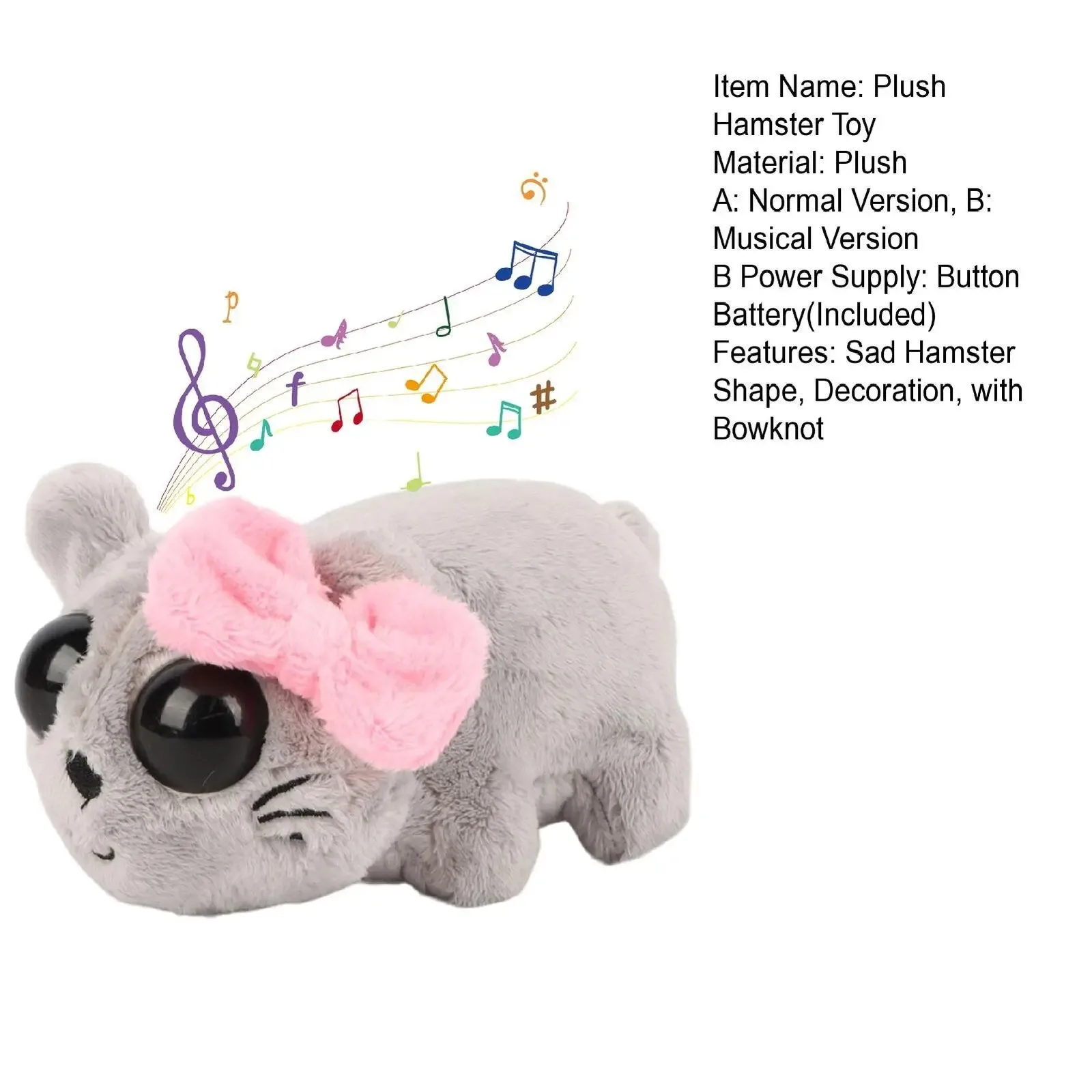 Musica triste criceto Meme peluche divertente suono criceto peluche bambole Kawaii giocattoli per bambini regali compleanno regali di san valentino