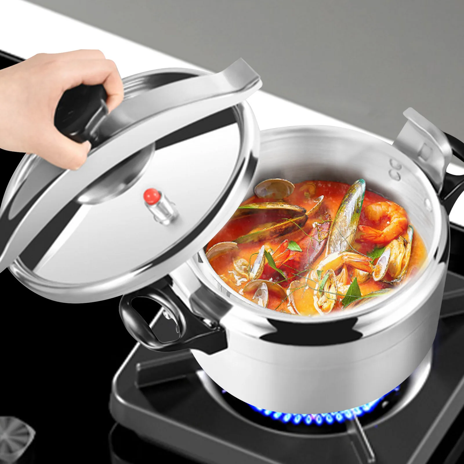 

Алюминиевая скороварка 3,17Qt, мини-герметичная кастрюля для газовой галогенной и электрической плиты, кухонная кастрюля для хранения приготовления пищи