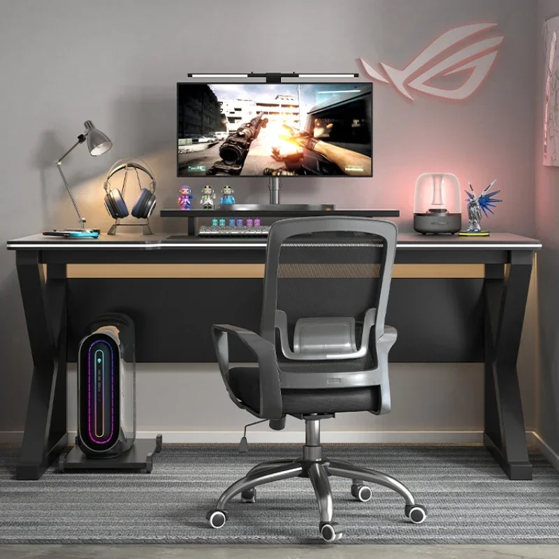 Ergonomic Gaming Set Mesa e Cadeira, Mesa do Computador com Monitor Stand, Mesa de Estudo, Escrita Workstation, Home Office, 31,5\