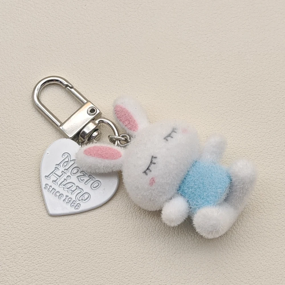 Kawaii Rabbit Phone Charms Pendant Keychain Accessories For iP 14 CCD Camera Airpods Earphones Ins Korea New Original Cases