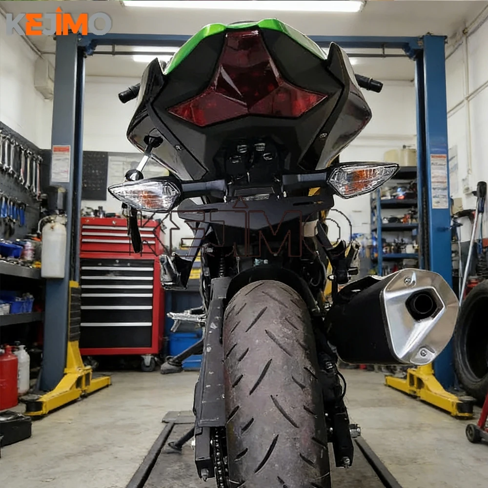

FOR Kawasaki Ninja/Z 400/250 Ninja250 Z400 2018 2019 2020 2021 License Plate Holder Frame Tail Eliminator Bracket 2022 2023 2024