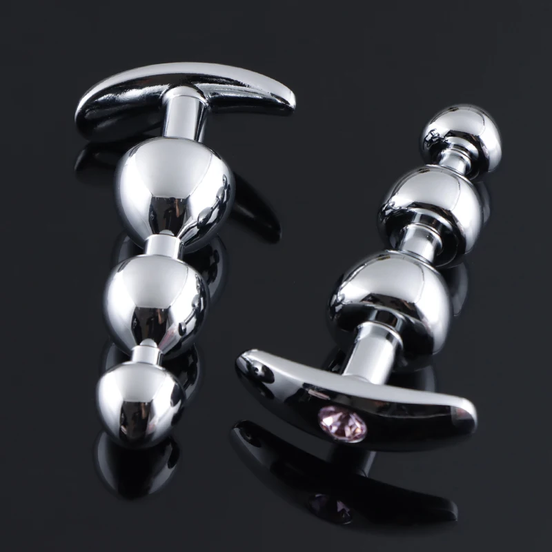 New Metal Anal Plug With Beads Sex Toys For Woman/Man Butt Plug Smooth Thrust Prostate Massage Stimulate Colon Female Anal Toys