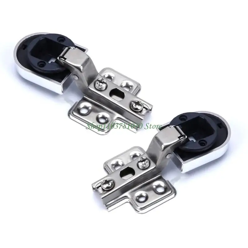 U55D 2Pcs Kitchen Cupboard Glass Door Hinge Home Wine Cabinet Hardware Enduring