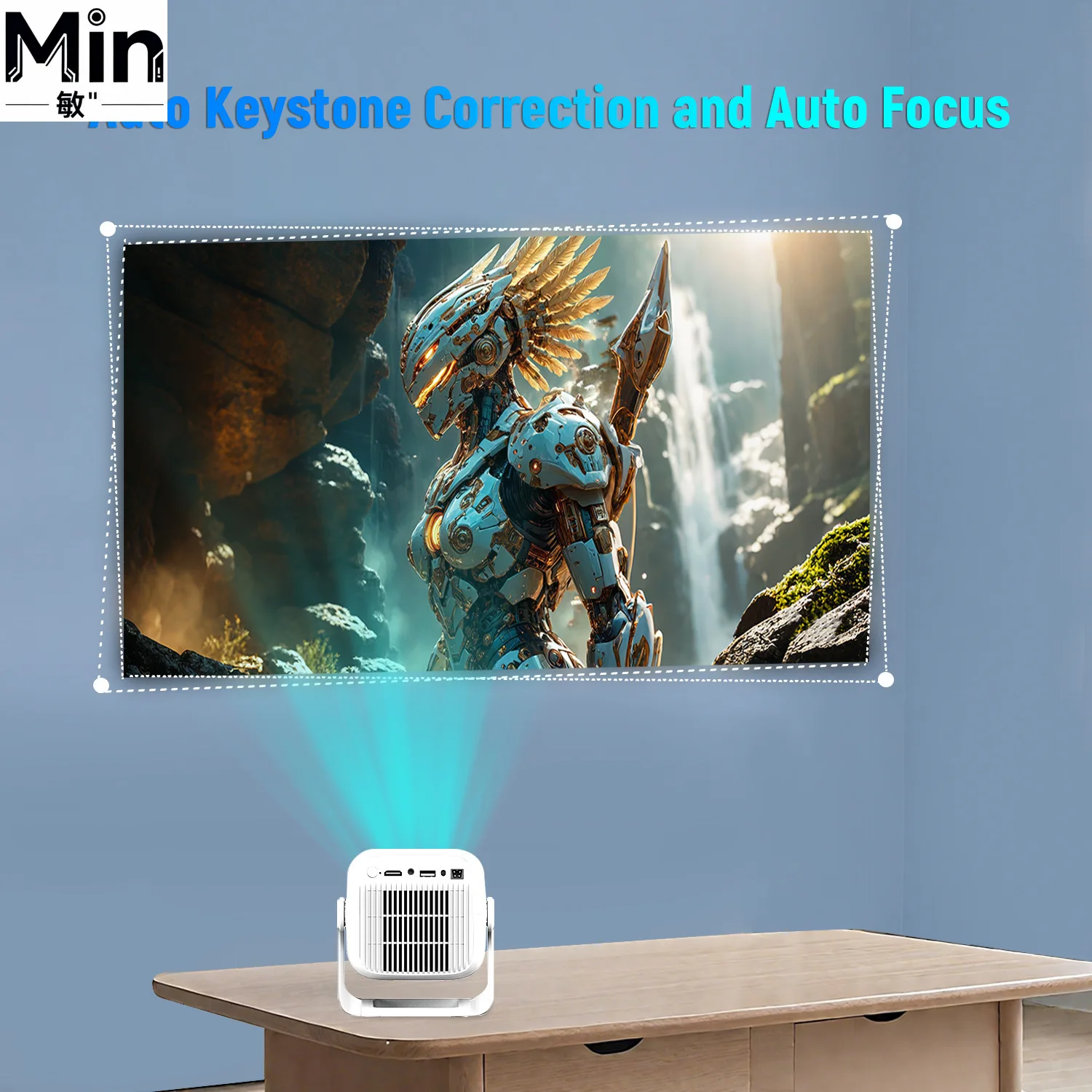 450ANSI Short Throw Projector Native 1080P 4K Supported Autofocus HD Home Theater Projector