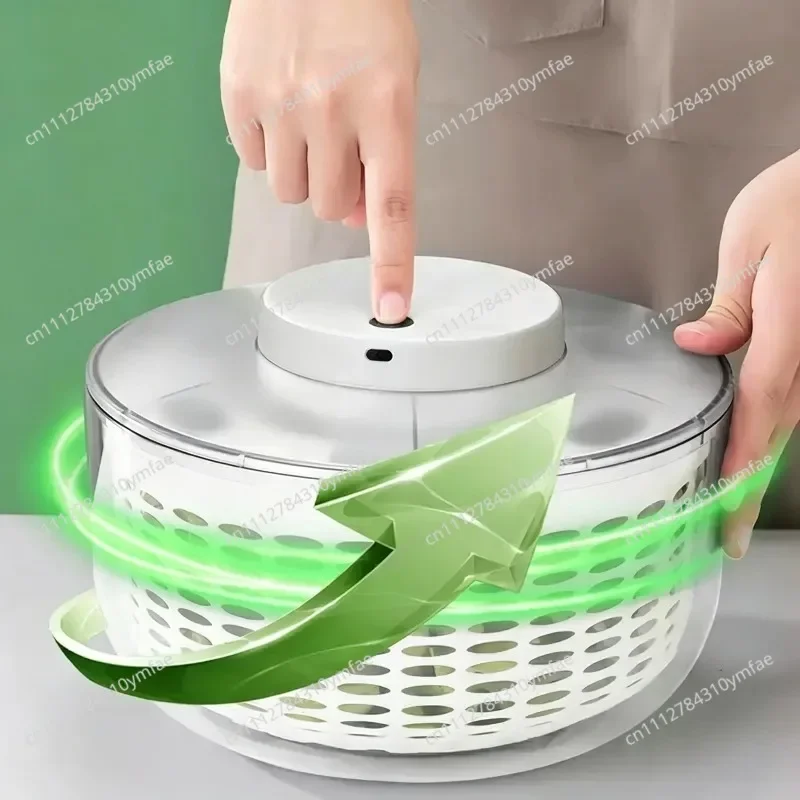 Electric Salad Dehydrator Large Capacity Commercial Fruit Vegetable Spinner Drain Basket Kitchen Washing Dryer