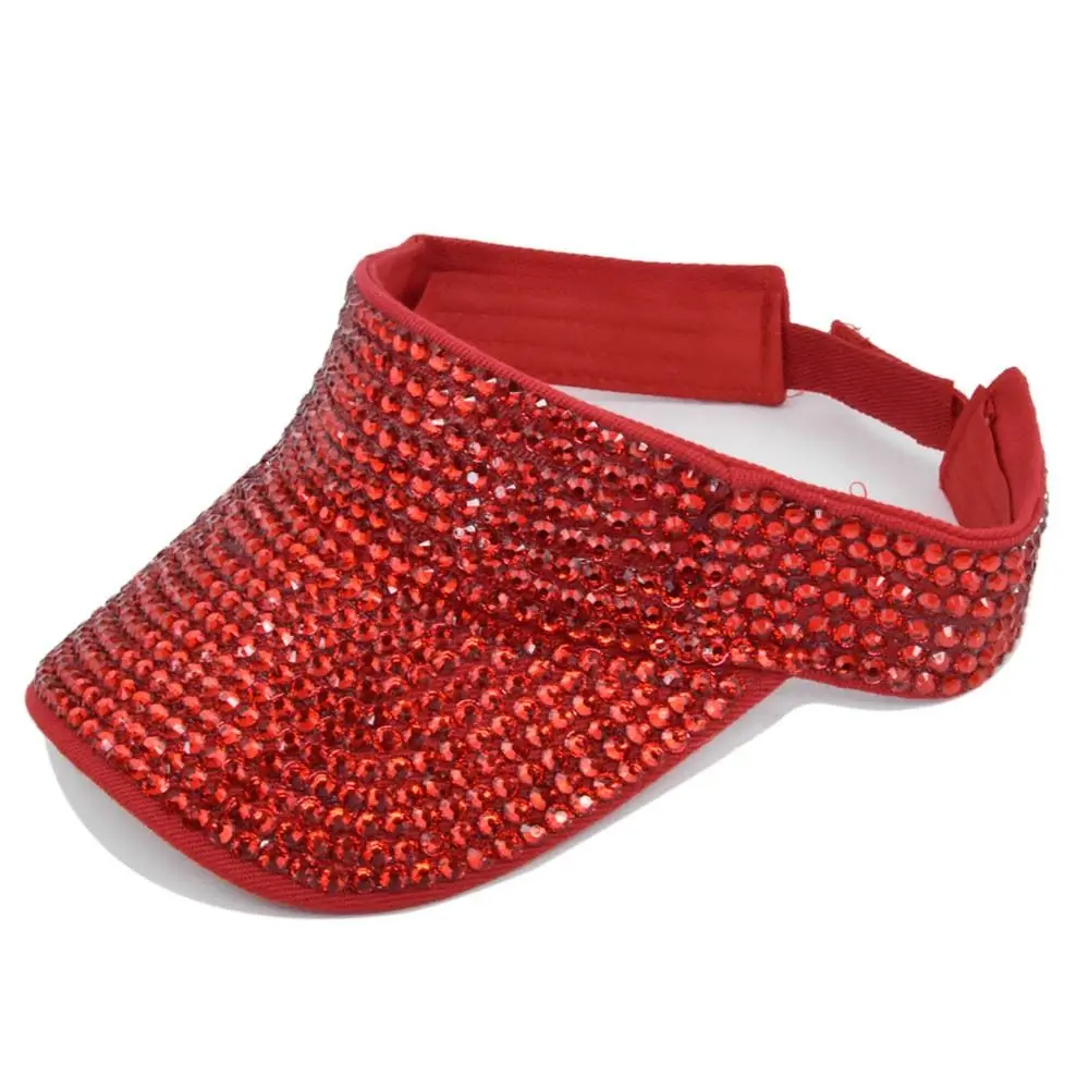 

Men Cool Luxury Beach Hats Empty Top Diamond Women cap Baseball Caps Rhinestone Hats Korean Style Hats