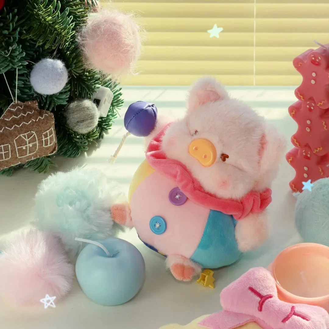 루루 돼지 놀이 플러시 블라인드 박스 작은 돼지 롤 어라운드 미스터리 박스 모델 선물 귀여운 돼지 트렌디 장난감 장식 펜던트