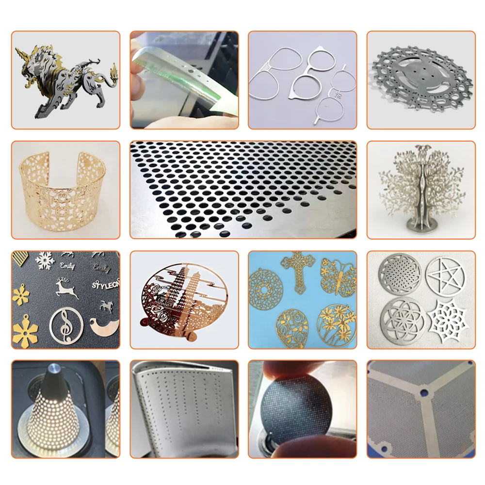 1000W 600*600 Precisione Piccola Macchina da Taglio Laser a Fibra Gioielli Argento Oro 6060 Mini Metallo Dimensioni di Lavoro Taglierina Laser a Fibra