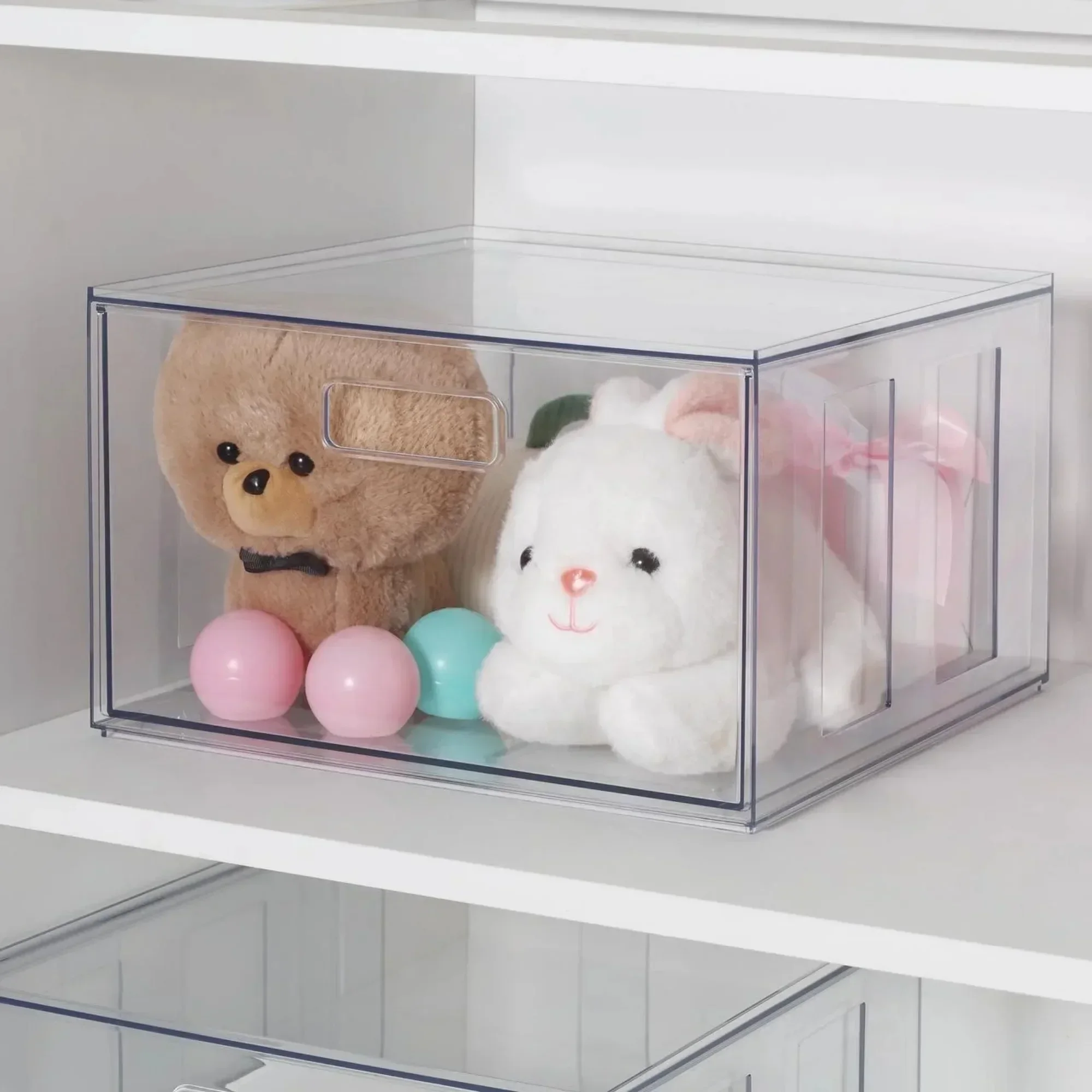 클리어 점보 풀아웃 서랍: 옷장 정리용 XL 수납공간. 성인용.