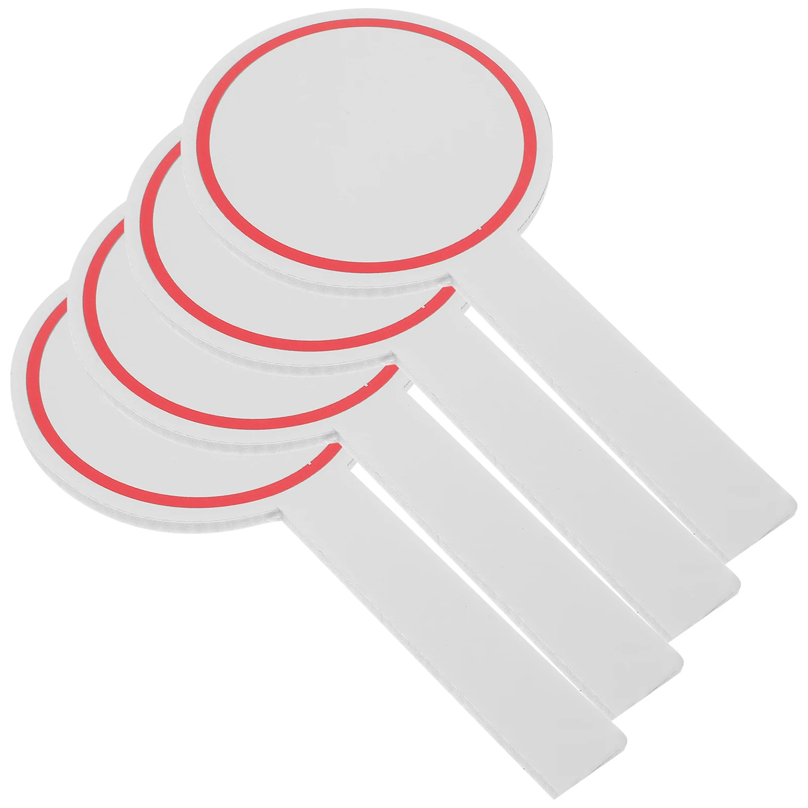 4pcs Scoreboard Paddle Blank White Dry Erase Handheld Mini Whiteboards Voting Signs Judge Cards Foam Material Easy Clean