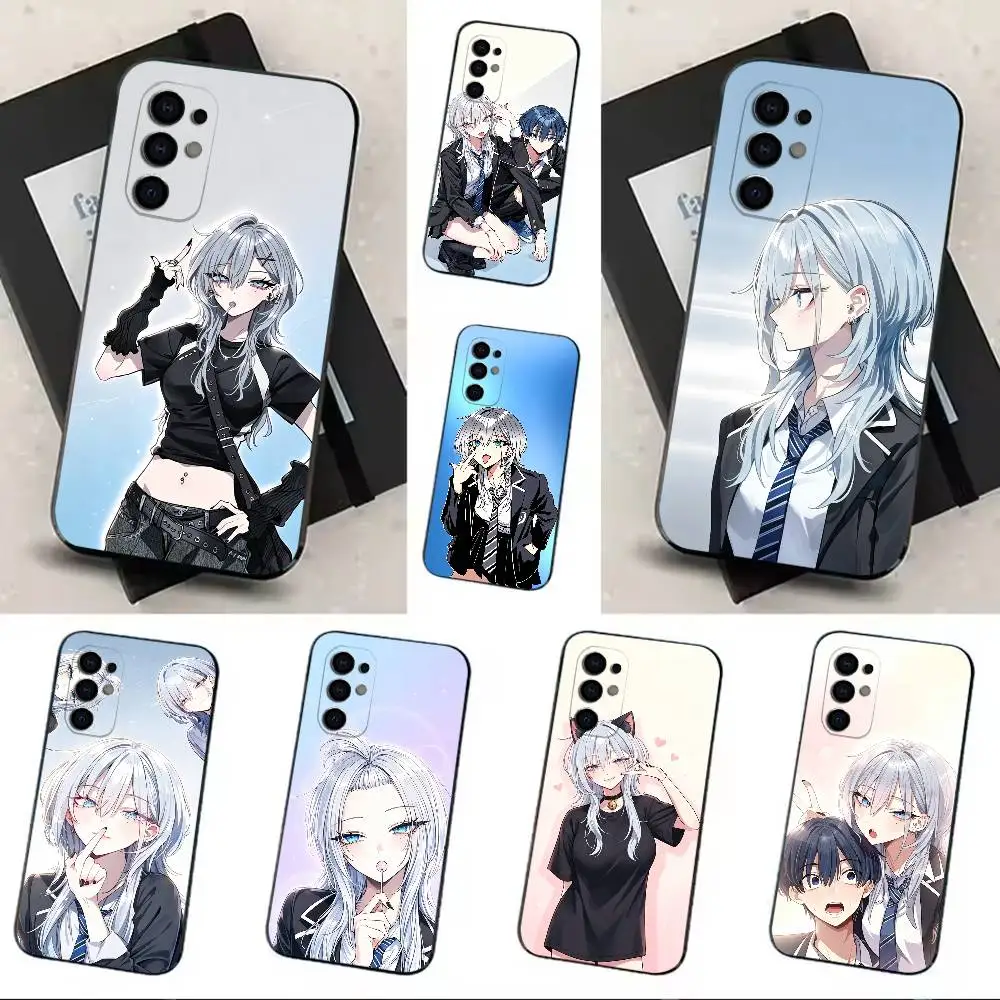 Haimiya-senpai wa Kowakute Kawaii Manga Phone Case Soft Black Case For Samsung S24,S30,S21,S23,S22,S20,Ultra,S25,Plus
