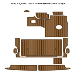 Bayliner-Coussretours de Sol Auto-Adhésif pour Pont de Bateau, Accessoire en Teck OligFoam, 1999, 2855