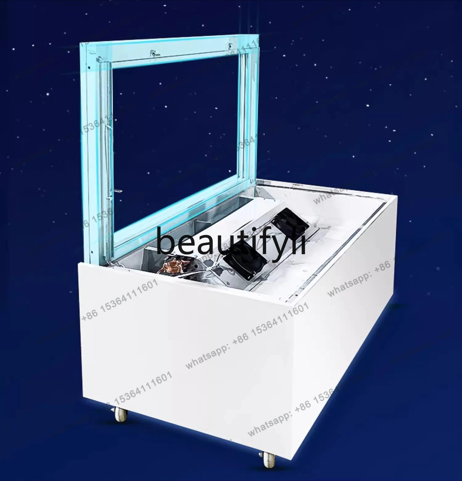 Right Angle Infinity Cake, Refrigerated Display Cabinet Commercial Air Cooling, Fruit Milk Tea Fresh Freezer
