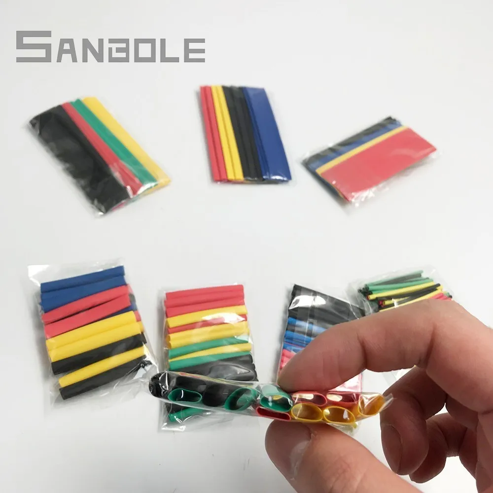 164PCS/Set Heat Shrink Tube Polyolefin Shrinking Assorted Wire Electrical Cable Insulated Sleeving Tubing Set