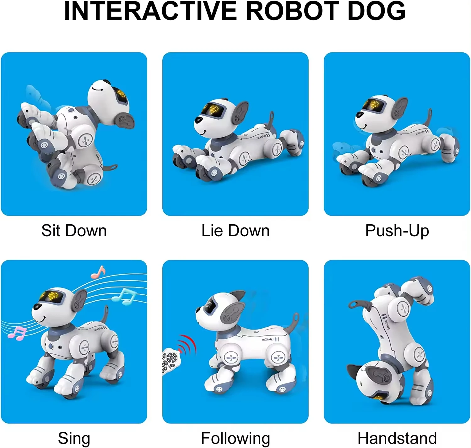 RC Dog Robot intelligent Singing Smart Action IR Induction Gesture Dancing Touch-sense Kids telecomando giocattoli elettrici regalo