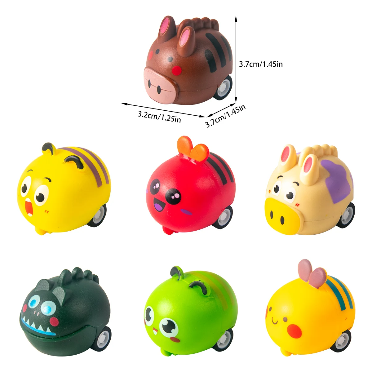 10/20pcs Mini Pull Back Animal Car Play Toy Kids Birthday Party Favors Christmas Wedding Gifts for Guests Baby Shower Supplies