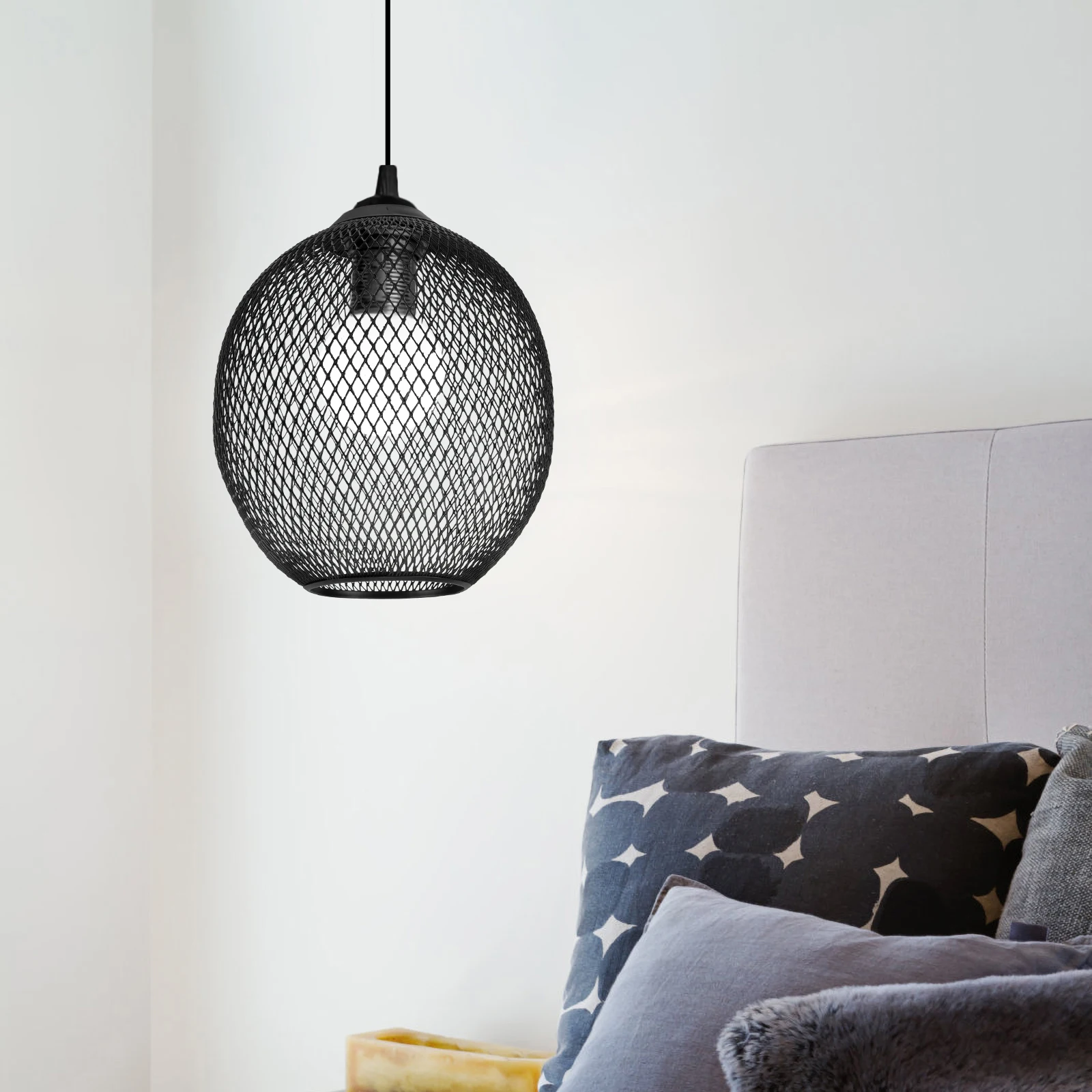 

Geometric Lampshade Shell 16x21 Cylinder Wrought Iron Pendant Light Cover Wire Mesh Shades Home Decor Lighting