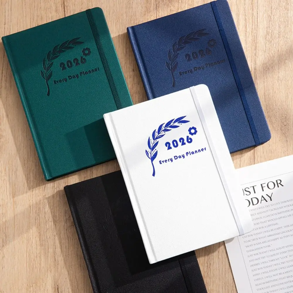 

English 2026 Schedule Planner Notepad 12 Months Wear-resistant To-do List Notebook Efficiency Bookmark