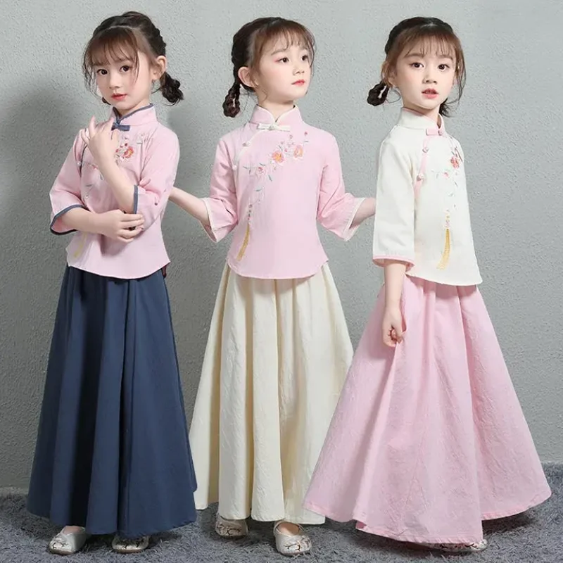 

New Chinese Hanfu Retro Girl Dress Casual Fashion Girl Dress