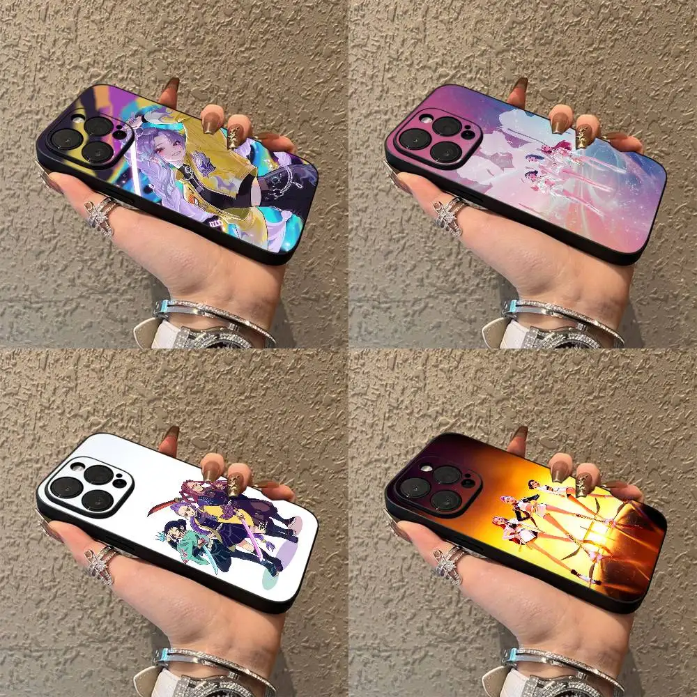 

D-Demon H-Hunters Girl Phone Case For iPhone 14,11,15,17,13,12,16,E,Air,Mini,Pro,Max,Plus Black Soft Cover