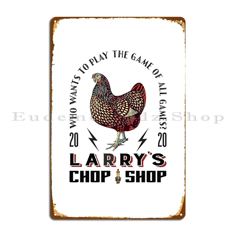 Larry S Chop Shop Metal Plaque Poster Living Room Cinema Customized Vintage Garage Tin Sign Poster