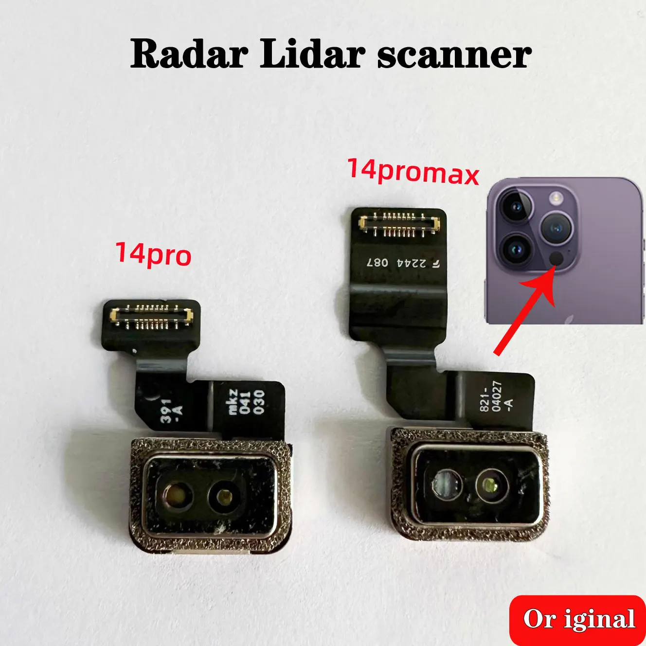 100% Original Radar Lidar Flex cable For iPhone 14pro 14 Pro Max  Radar Range Finder Scanner Flex Cable Repair Parts