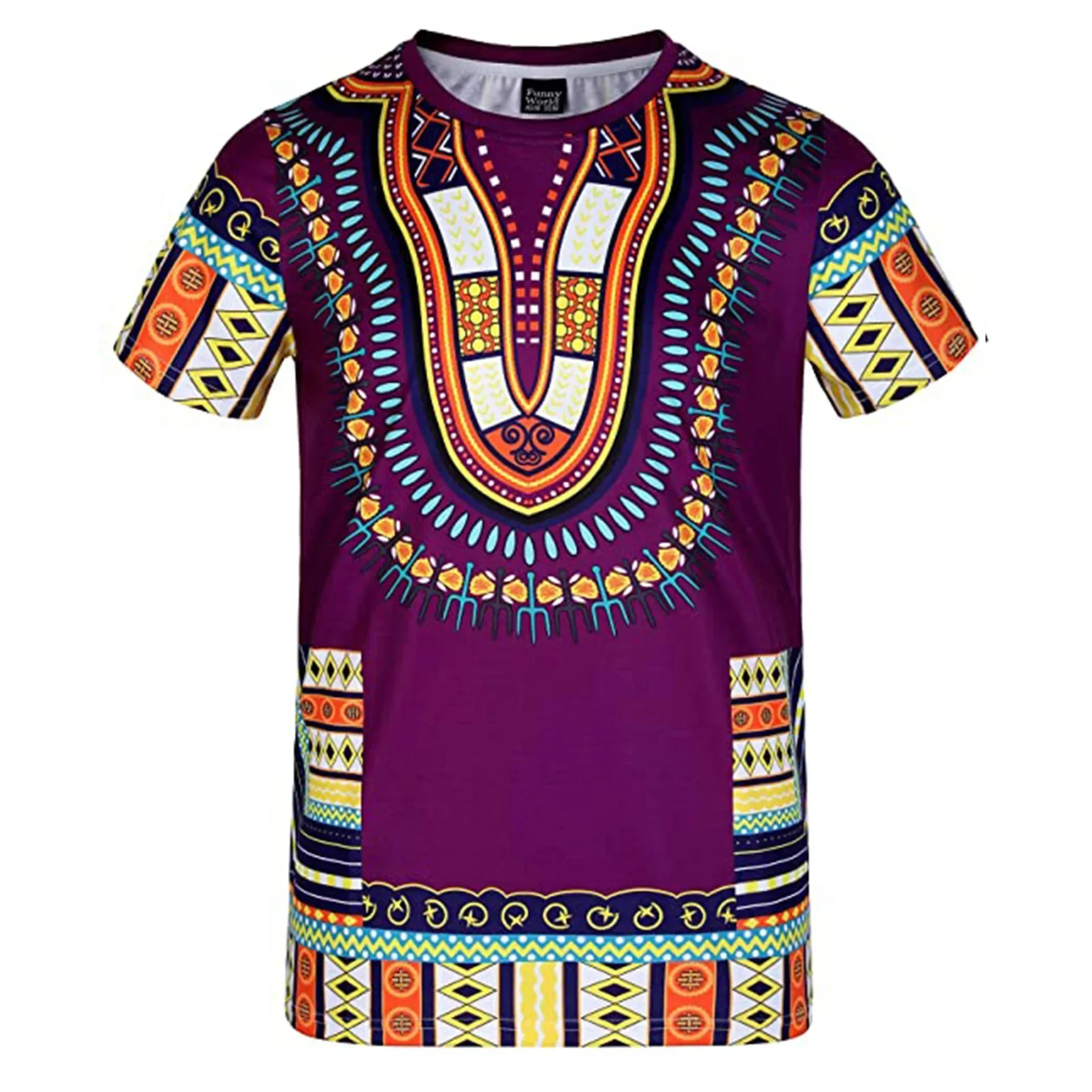 3D-gedrucktes, atmungsaktives T-Shirt im afrikanischen Ethno-Stil für Erwachsene und Kinder, für Outdoor-Street-Fashion, Y2K-Rollenspiel, kurzärmeliges Shirt – Detail 6
