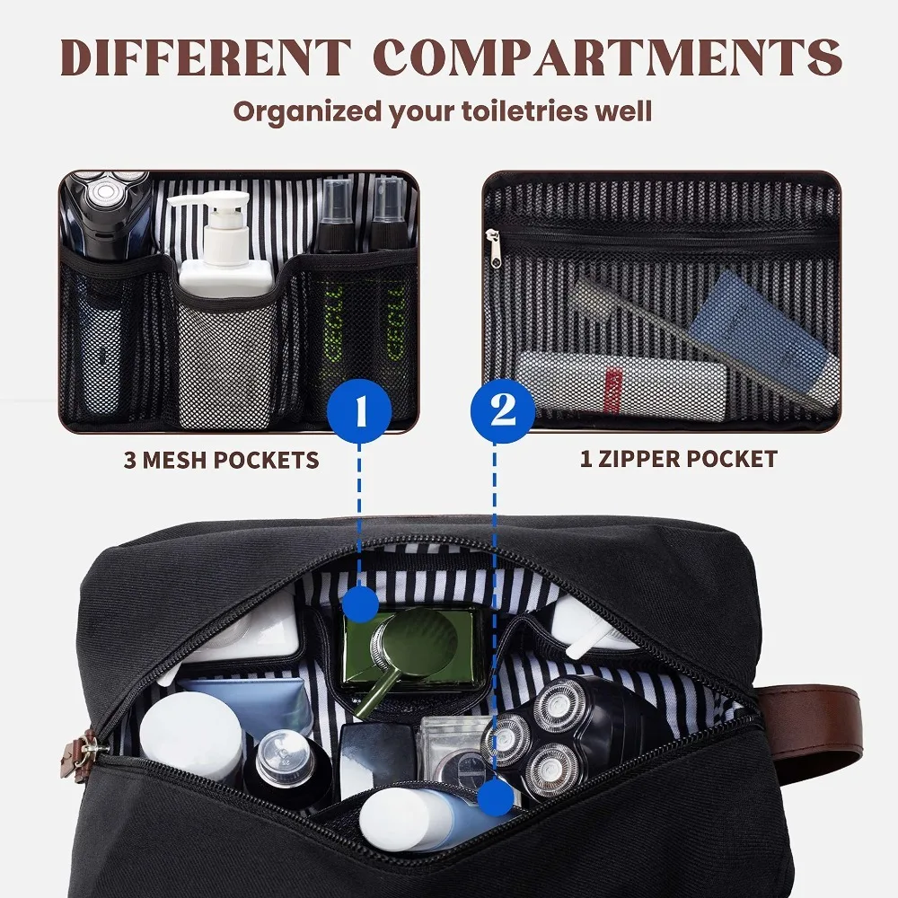 Portable Waterproof Man Wash Bag Leisure Lightweight Mens Toiletry Bag Large Capacity Travel Bag