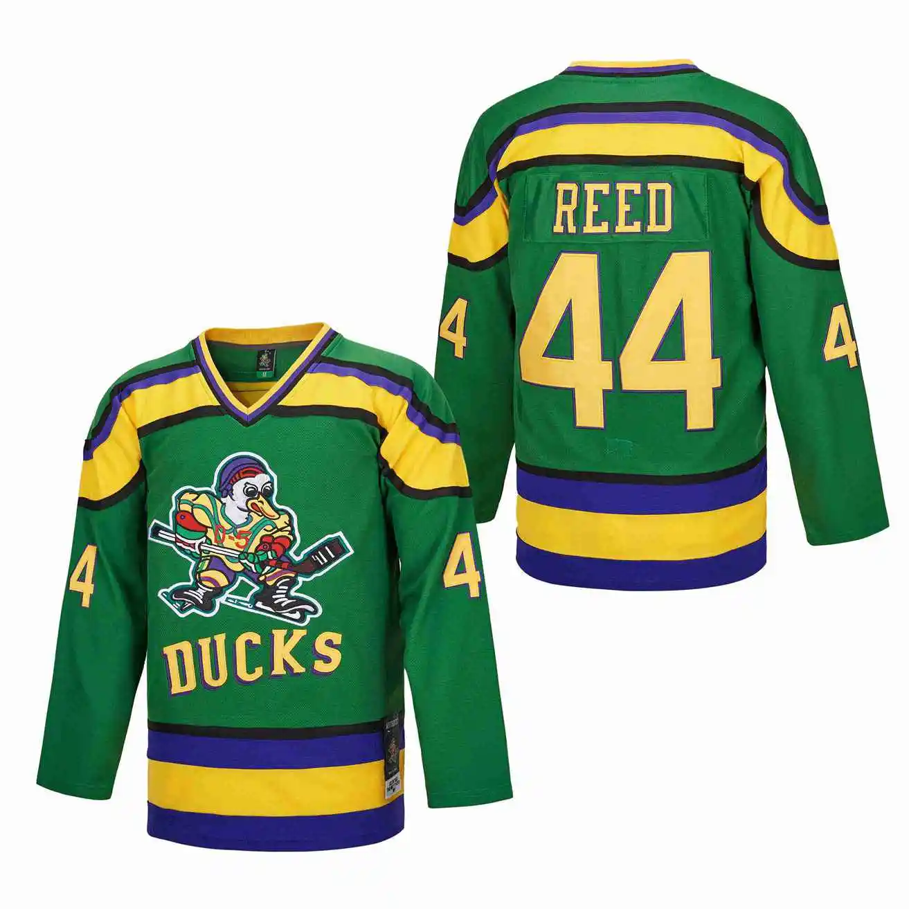 Ice Hockey Jersey Mighty Ducks 99 Banks 96 Conway 44 Reed Outdoor Sportswear Jerseys Sewing Embroidery Green Black White 2023