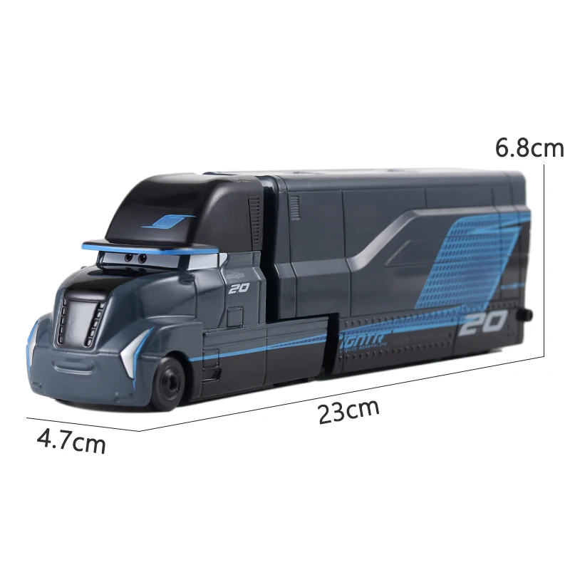 Pixar Cars Greg Candyman's Hauler Modellauto Anime-Figur Mack Container Trucks Semi-Hauler Dinoco Racing Spielzeug Kindergeschenke – Detail 11