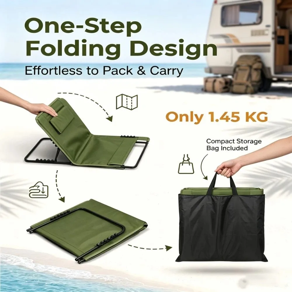 Storage Bag Foldable Beach Mat Adjustable Size Waterproof Picnic Blanket Padded Sand Proof Lawn Mat Travel