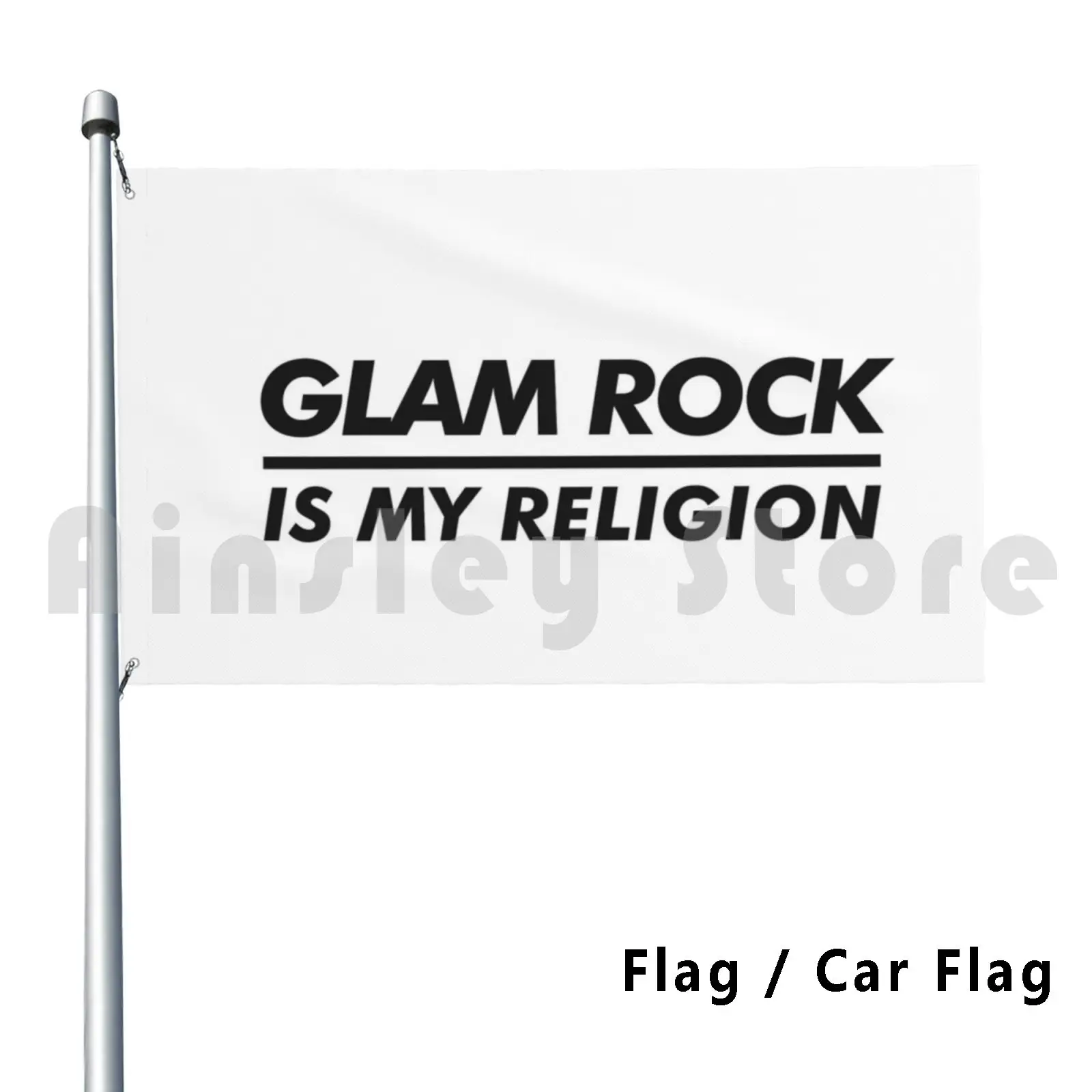 Glam Rock Is My Religion Outdoor Decor Flag Car Flag Music Genre Religion Glam Punk Kiss Alice Cooper Slade Queen