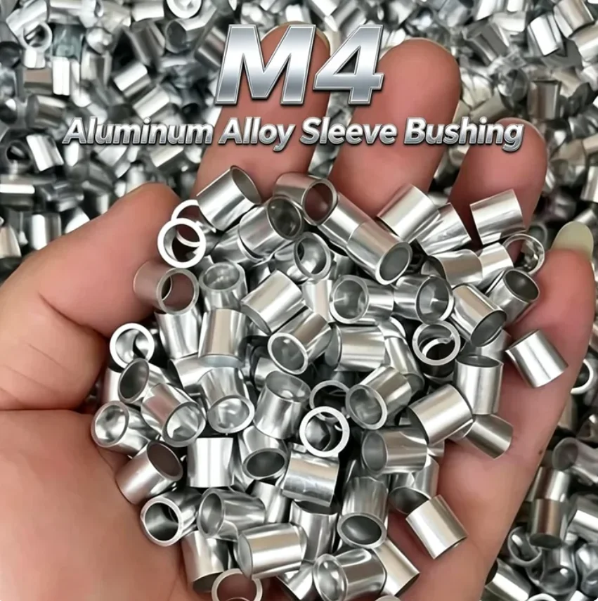 10pcs M4 Aluminum Alloy Bushing Washer Unthreaded Round Hollow Standoff Spacer Gasket Sleeve OD 6-17 Length 1-30